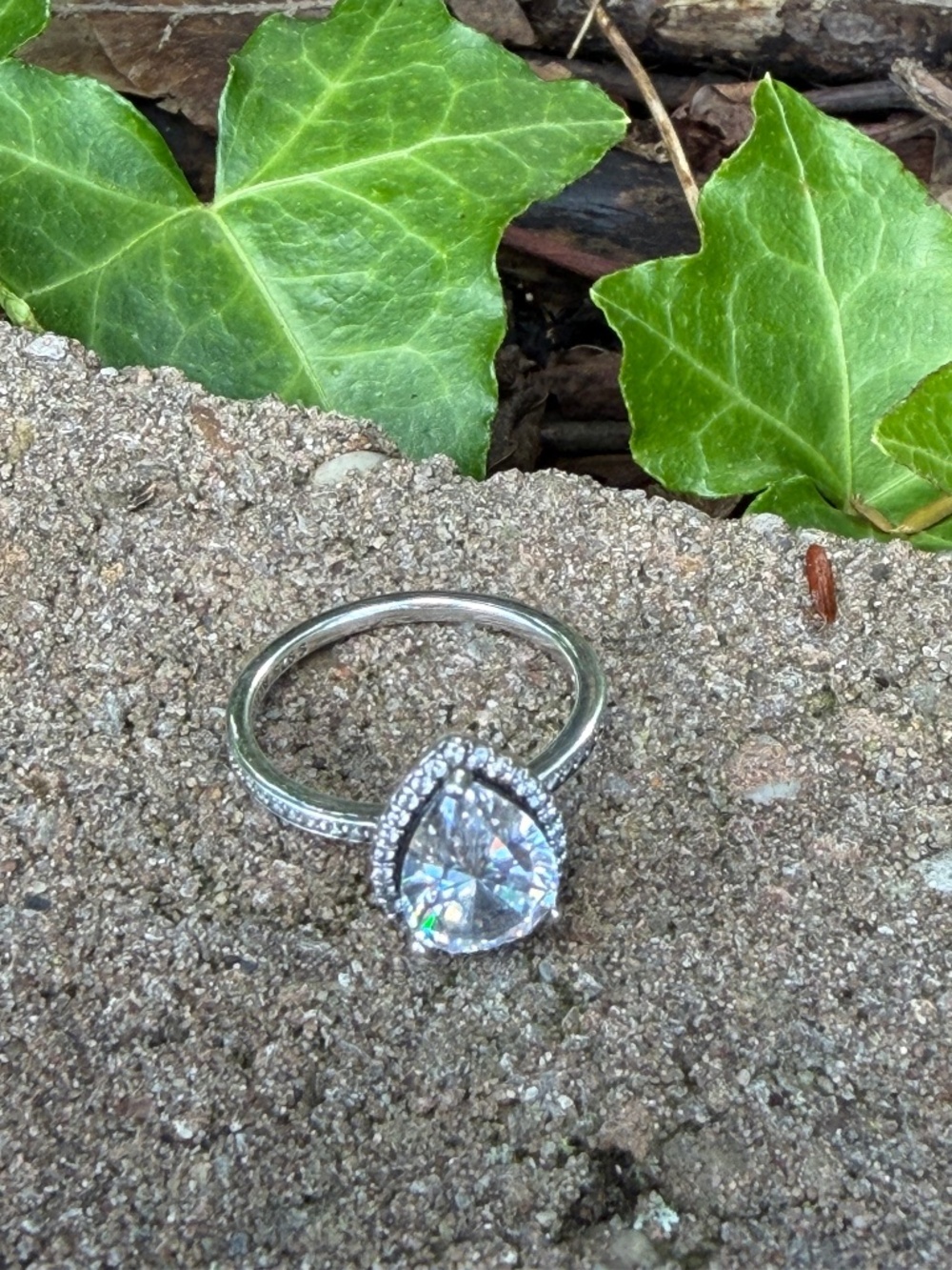 Pandora Teardrop Ring, Size 56